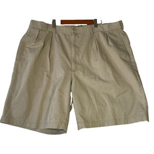 Polo Ralph Lauren Tyler Chino Shorts Mens Size 42 (40) Khaki Tan Pleated Cotton